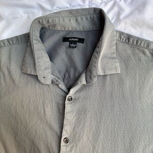Alfani (Macy’s) Mens Long Sleeve Button Up Gray Shirt, size Large